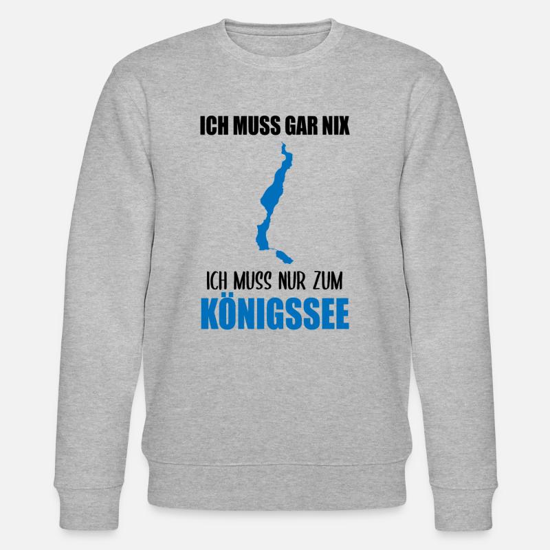 Königssee-Pflicht - Sonst nichts! - Stanley/Stella Unisex Bio-Sweatshirt CHANGER  - Grau meliert
