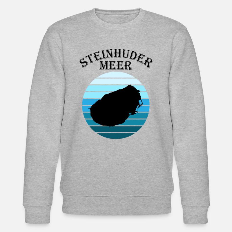 Steinhuder Meer Wave Play Reflection - Stanley/Stella CHANGER Unisex Organic Sweatshirt - heather grey