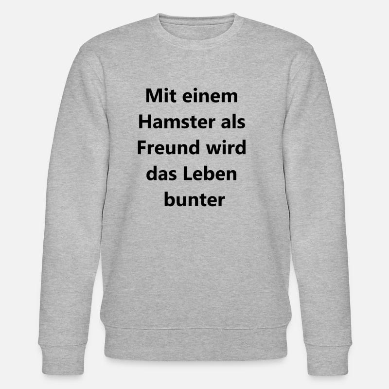 Funny Hamster Gift - Stanley/Stella CHANGER Unisex Organic Sweatshirt - heather grey