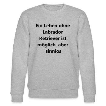 Für immer in meinem Herzen - Geschenkidee - Stanley/Stella Unisex Bio-Sweatshirt CHANGER  - Grau meliert - Vorne - Nik (191cm) & Marisol (170cm)