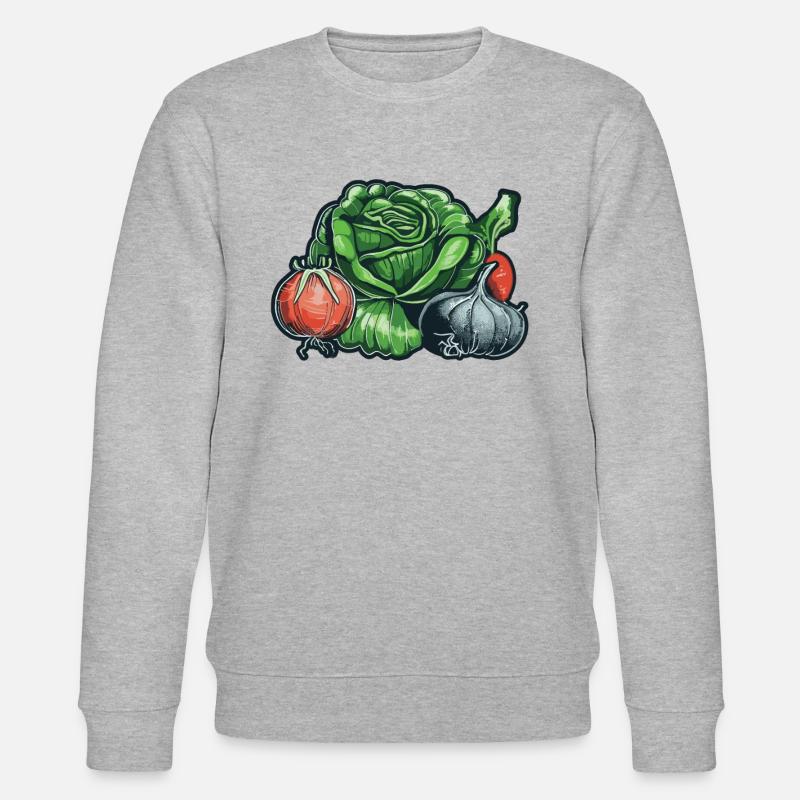 Permakultur Lebensmittel Compost - Stanley/Stella Unisex Bio-Sweatshirt CHANGER  - Grau meliert