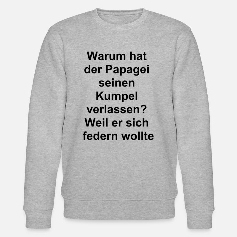 BFF Parrots Gift - Stanley/Stella CHANGER Unisex Organic Sweatshirt - heather grey