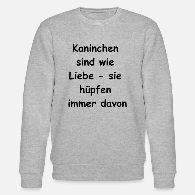 Bunny Love Gift - Stanley/Stella CHANGER Unisex Organic Sweatshirt - heather grey