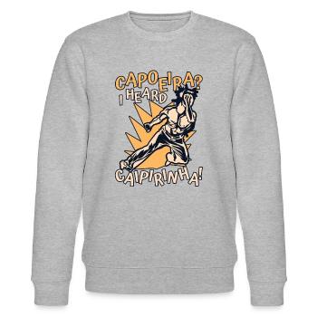 Capoeira I Heard Caipirinha Ginga Capoeirista - Stanley/Stella CHANGER Unisex Organic Sweatshirt - heather grey - Front - Nik (191cm) & Marisol (170cm)