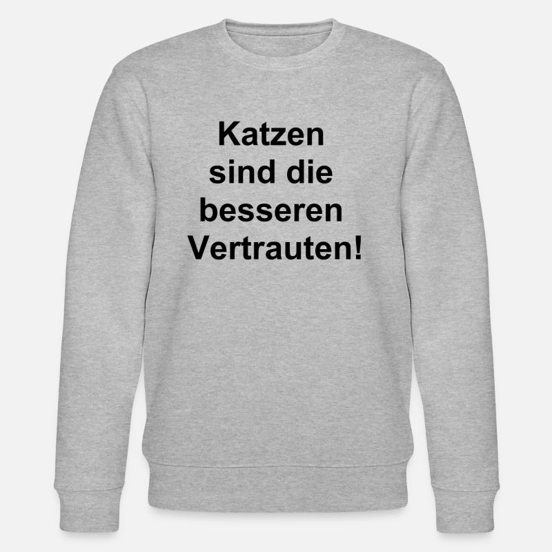 Katzengeschenk - Stanley/Stella Unisex Bio-Sweatshirt CHANGER  - Grau meliert