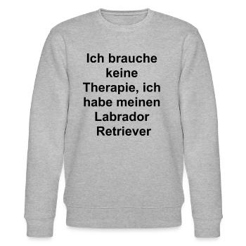Cadeau de thérapie du Labrador - Sweat bio CHANGER Stanley/Stella Unisexe - gris chiné - Devant - Nik (191cm) & Marisol (170cm)
