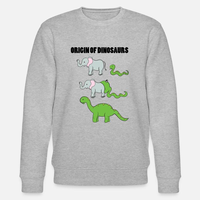 Éléphant serpent Dino - Sweat bio CHANGER Stanley/Stella Unisexe - gris chiné