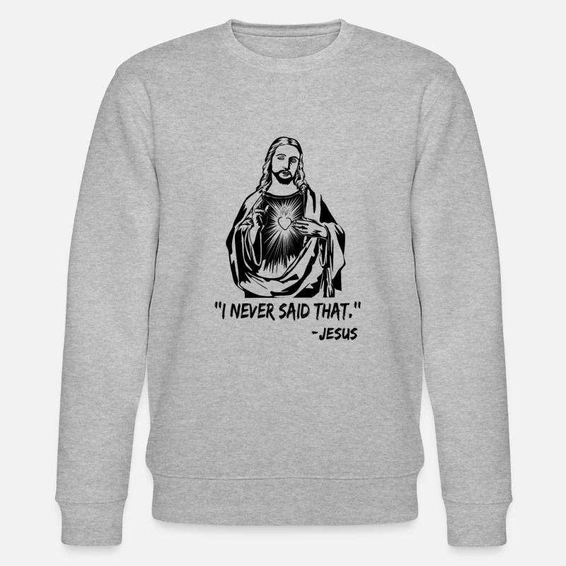 Jésus drôle - Sweat bio CHANGER Stanley/Stella Unisexe - gris chiné