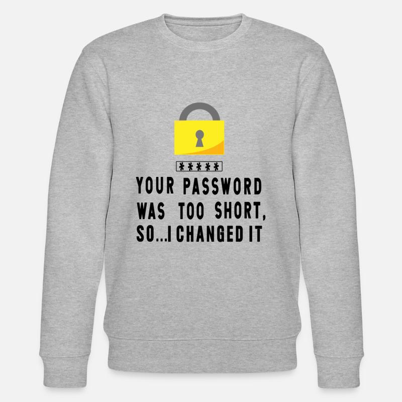 Hacker Passwort - Stanley/Stella Unisex Bio-Sweatshirt CHANGER  - Grau meliert