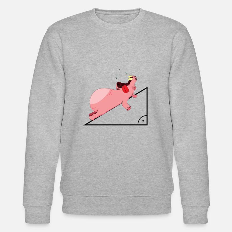Nilpferd Hypotenuse Mathe Lustig - Stanley/Stella Unisex Bio-Sweatshirt CHANGER  - Grau meliert