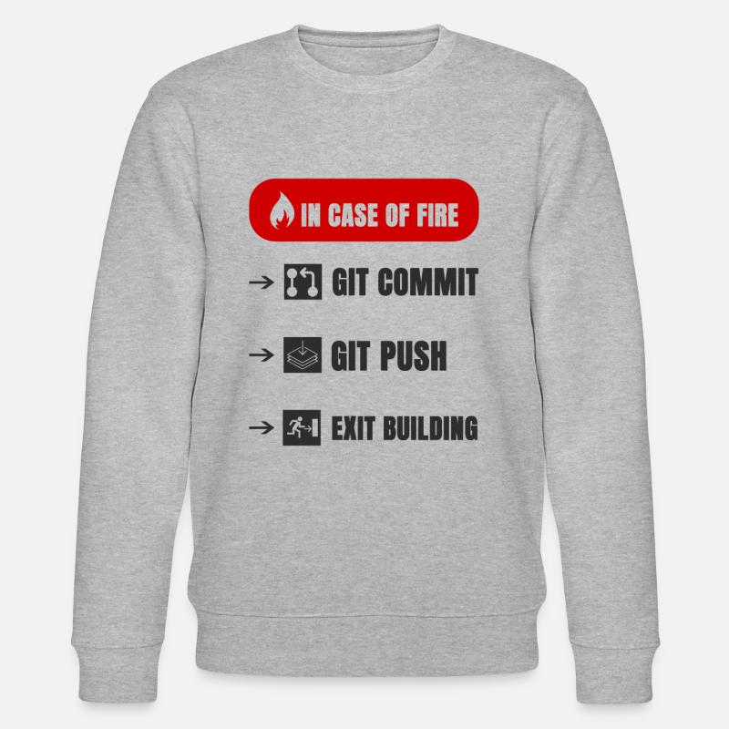 Feu de git - Sweat bio CHANGER Stanley/Stella Unisexe - gris chiné