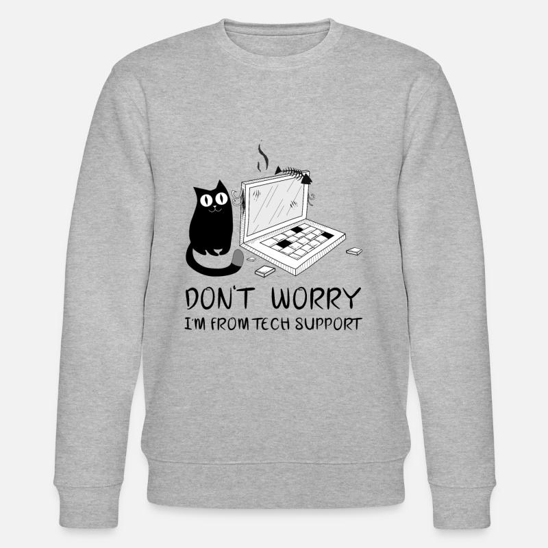 Tech Support PC Funny - Stanley/Stella CHANGER Unisex Organic Sweatshirt - heather grey