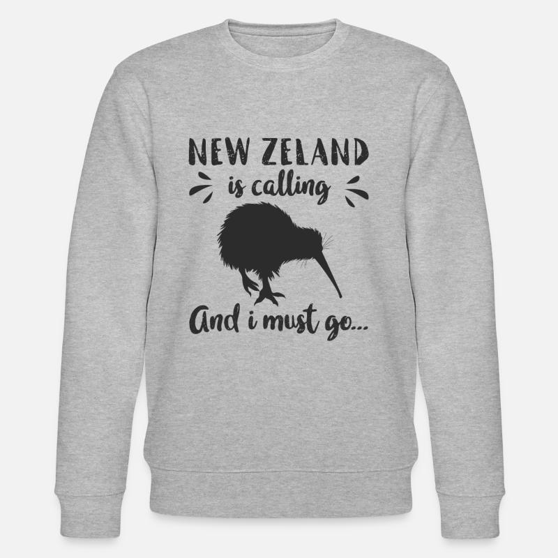 Neuseeland Ruft Urlaub - Stanley/Stella Unisex Bio-Sweatshirt CHANGER  - Grau meliert