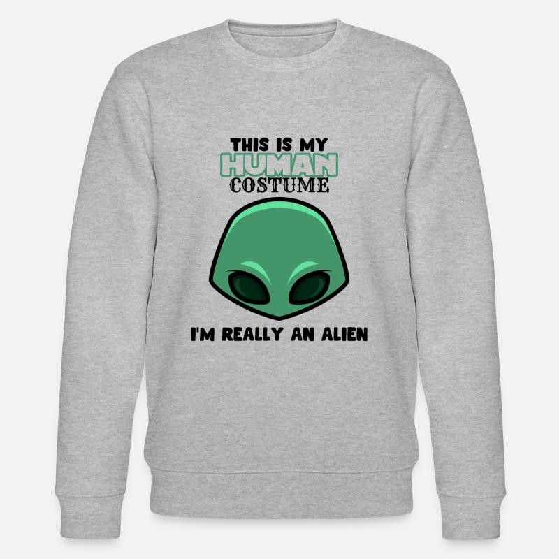 Déguisement de costume extraterrestre - Sweat bio CHANGER Stanley/Stella Unisexe - gris chiné