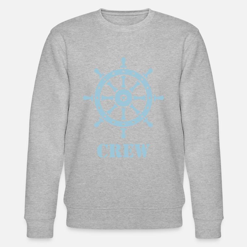 Crew (Schiffscrew / Steuerrad / Steuerruder) - Stanley/Stella Unisex Bio-Sweatshirt CHANGER  - Grau meliert