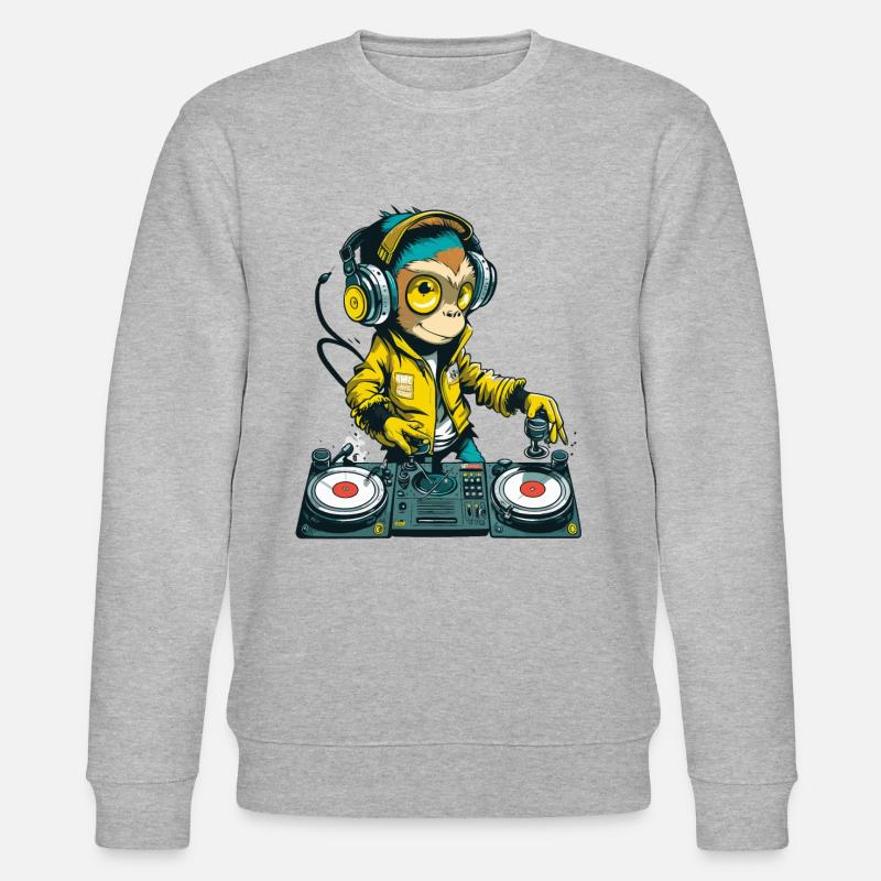 Affen-Beats - Stanley/Stella Unisex Bio-Sweatshirt CHANGER  - Grau meliert