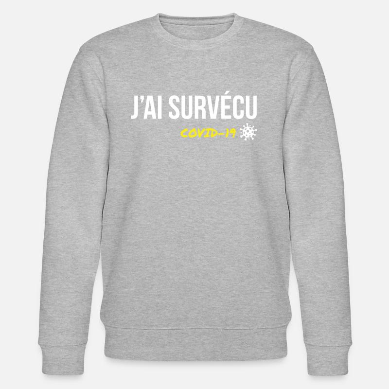 J'ai survécu - Sweat bio CHANGER Stanley/Stella Unisexe - gris chiné