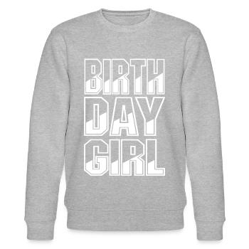 Fille d’anniversaire - Sweat bio CHANGER Stanley/Stella Unisexe - gris chiné - Devant - Nik (191cm) & Marisol (170cm)
