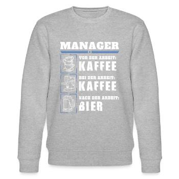 Mon quotidien de manager - Sweat bio CHANGER Stanley/Stella Unisexe - gris chiné - Devant - Nik (191cm) & Marisol (170cm)