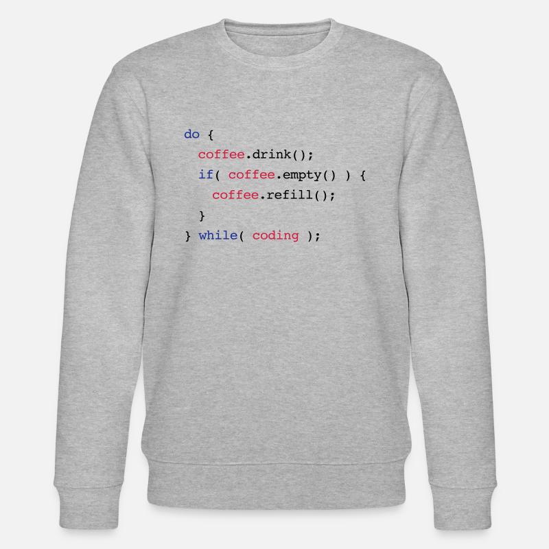 Code Coffee Refill Codierung - Stanley/Stella Unisex Bio-Sweatshirt CHANGER  - Grau meliert