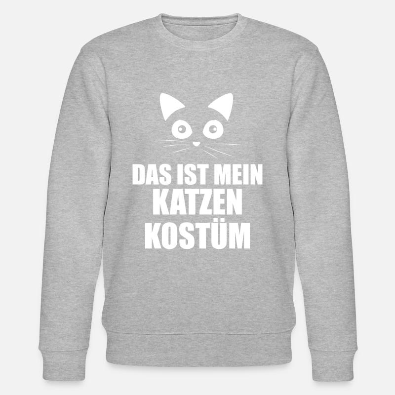 Katzenkostüm Karneval - Stanley/Stella Unisex Bio-Sweatshirt CHANGER  - Grau meliert