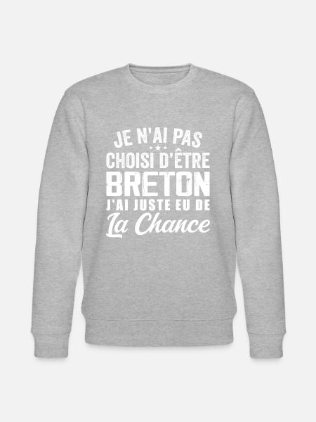 Not Chosen To Be Breton - Gift Humor - Stanley/Stella CHANGER Unisex Organic Sweatshirt - heather grey