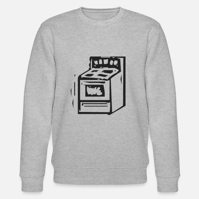 Herd Ofen Küche Kochen - Stanley/Stella Unisex Bio-Sweatshirt CHANGER  - Grau meliert