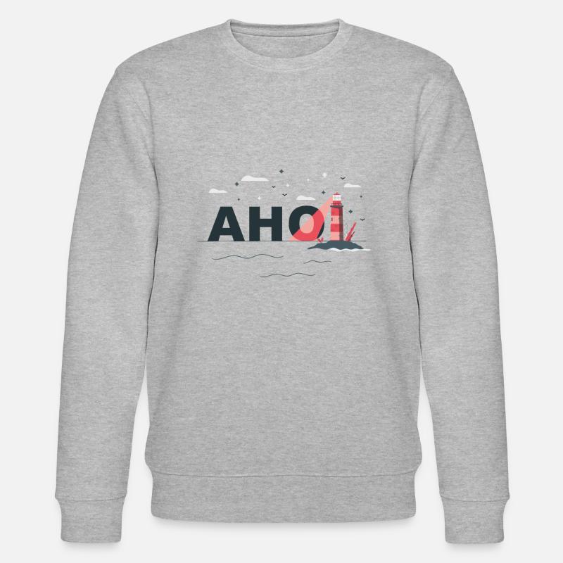 Ahoi mit Leuchtturm - Stanley/Stella Unisex Bio-Sweatshirt CHANGER  - Grau meliert