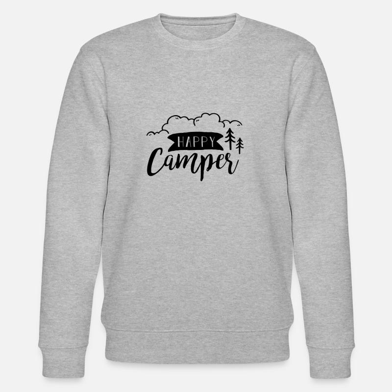 Happy Camper - Stanley/Stella Unisex Bio-Sweatshirt CHANGER  - Grau meliert