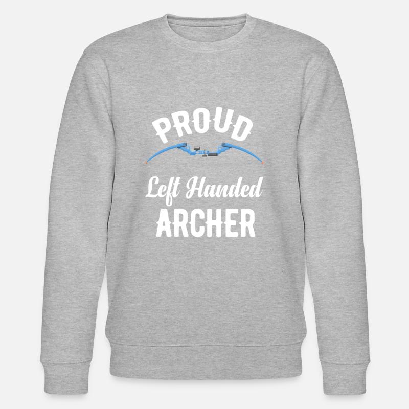 Stolzer Linkshändiger Bogenschießbogen - Stanley/Stella Unisex Bio-Sweatshirt CHANGER - Grau meliert