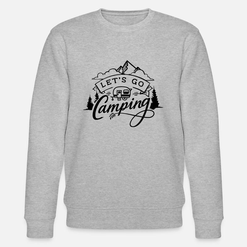 Let s go camping - Stanley/Stella CHANGER Unisex Organic Sweatshirt - heather grey