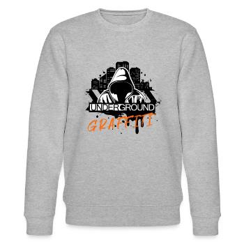 Underground Graffiti Streetwear T-Shirt - Stanley/Stella CHANGER Unisex Organic Sweatshirt - heather grey - Front - Nik (191cm) & Marisol (170cm)