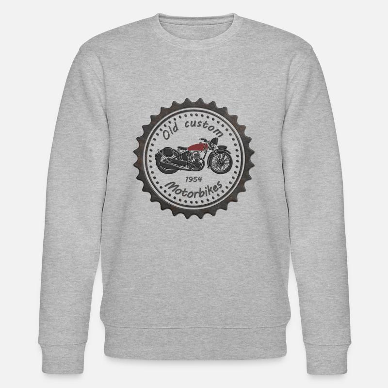 vaneemo® / Old custom Motorbikes - Stanley/Stella Unisex Bio-Sweatshirt CHANGER  - Grau meliert