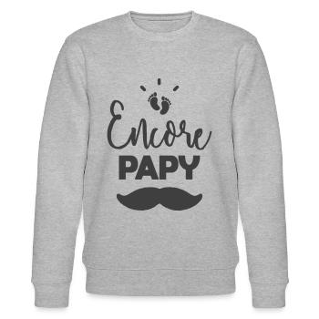 Encore papy - Sweat bio CHANGER Stanley/Stella Unisexe - gris chiné - Devant - Nik (191cm) & Marisol (170cm)