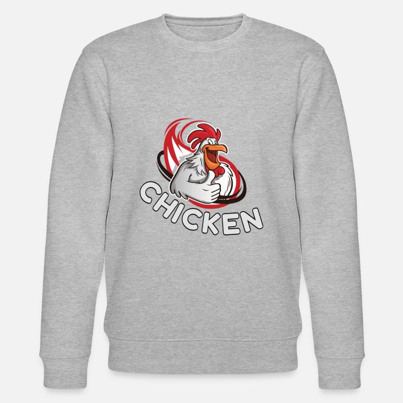 Chicken Hühner - Stanley/Stella Unisex Bio-Sweatshirt CHANGER  - Grau meliert
