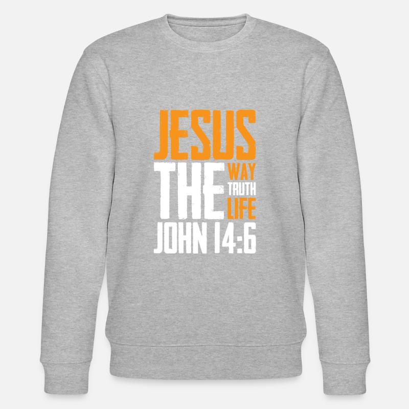 Jésus vie bible verset foi - Sweat bio CHANGER Stanley/Stella Unisexe - gris chiné