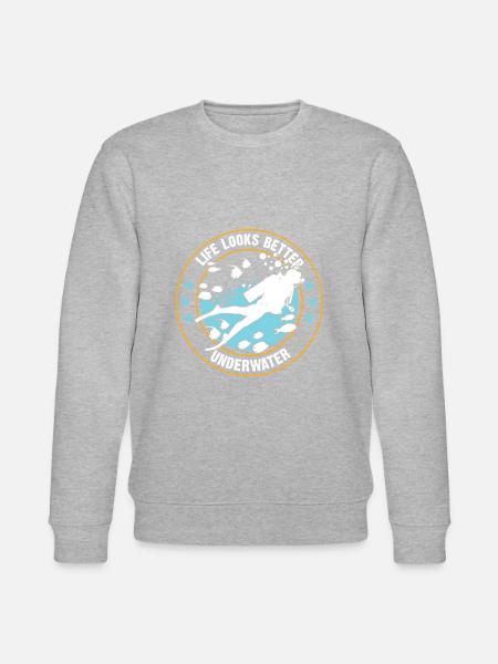 Tauchen Scuba Dive Taucher - Stanley/Stella Unisex Bio-Sweatshirt CHANGER - Grau meliert
