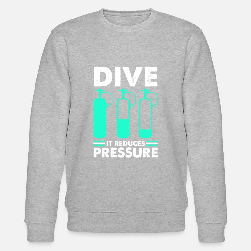 Diving dive diver diving saying - Stanley/Stella CHANGER Unisex Organic Sweatshirt - heather grey