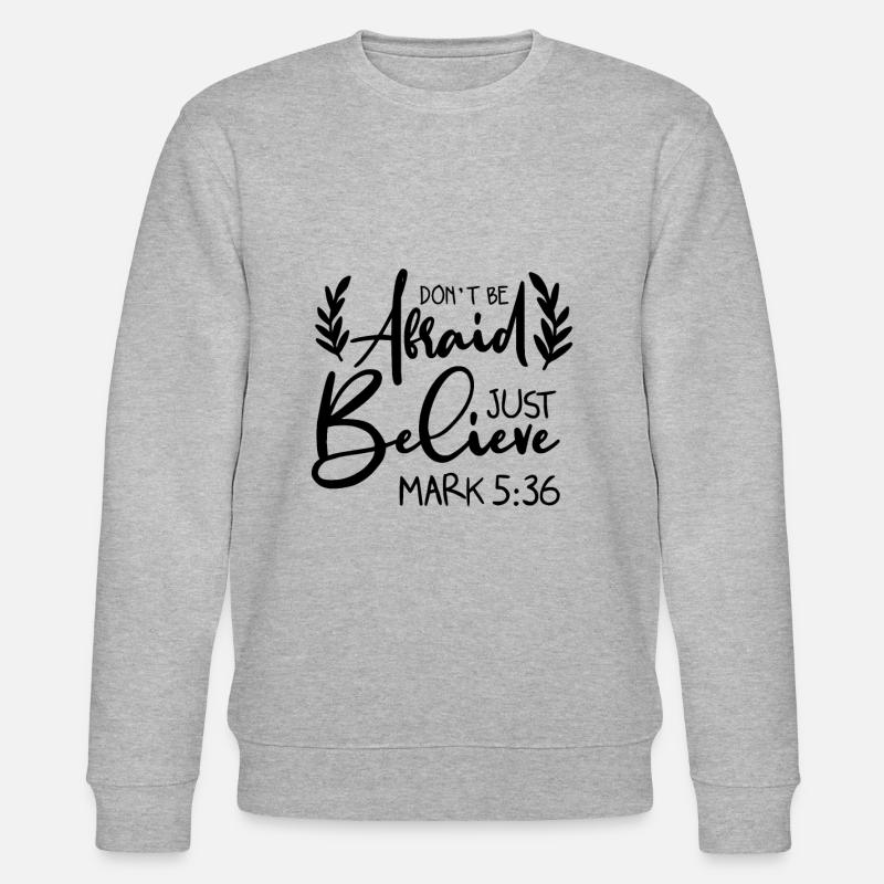 Bibelvers Glaube Jesus - Stanley/Stella Unisex Bio-Sweatshirt CHANGER - Grau meliert
