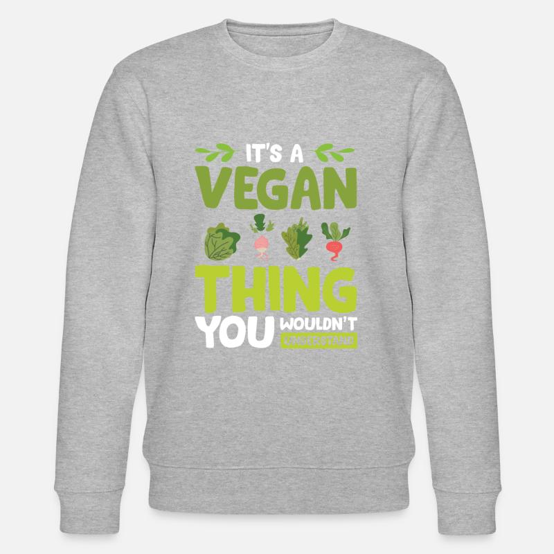 Vegans végétaliens - Sweat bio CHANGER Stanley/Stella Unisexe - gris chiné