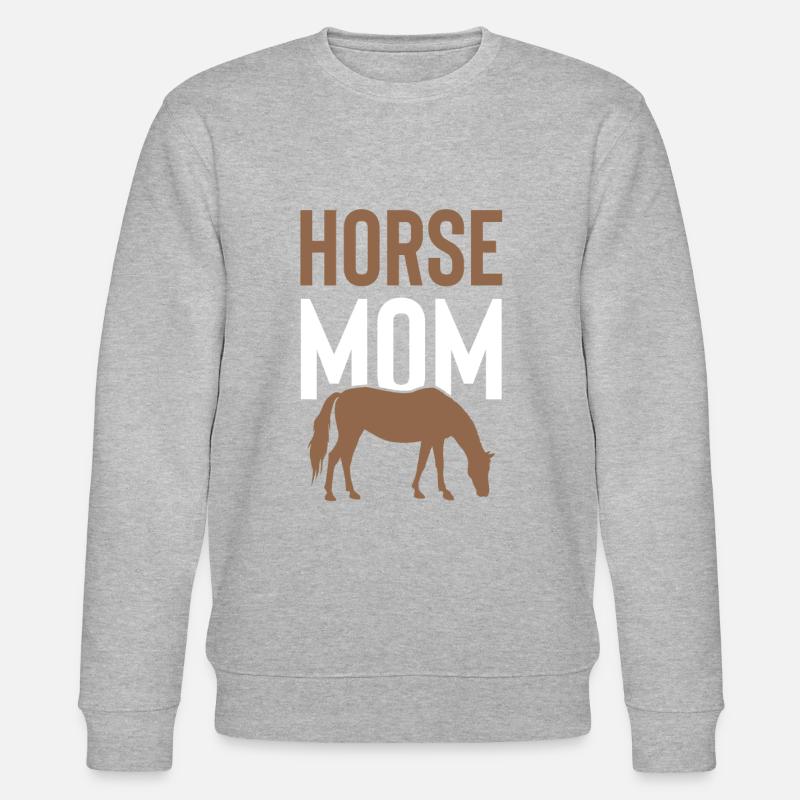 Pferde Mama - Stanley/Stella Unisex Bio-Sweatshirt CHANGER  - Grau meliert