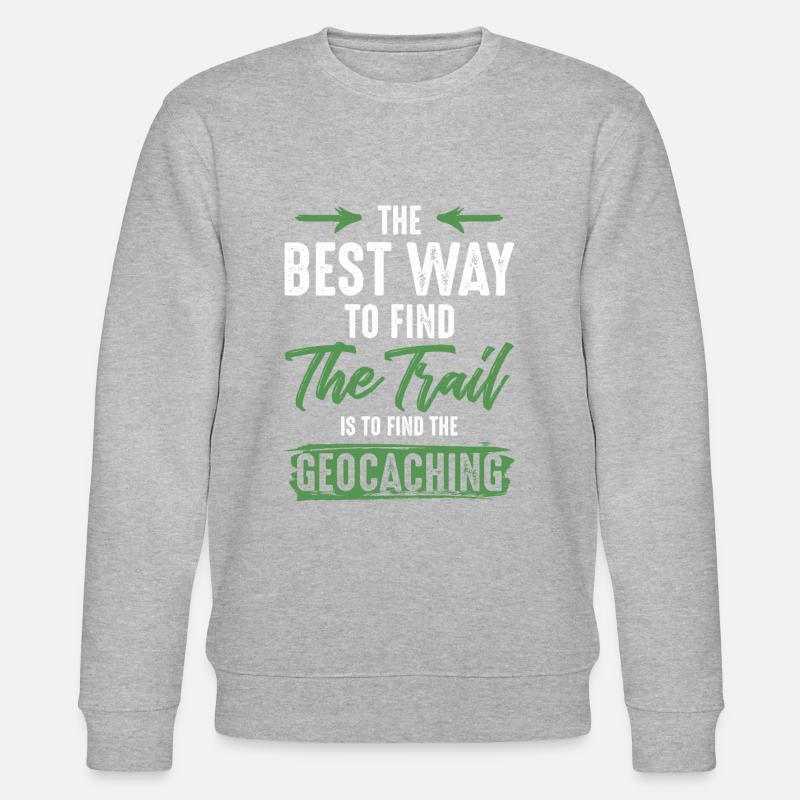 weg folgen geocaching - Stanley/Stella Unisex Bio-Sweatshirt CHANGER  - Grau meliert