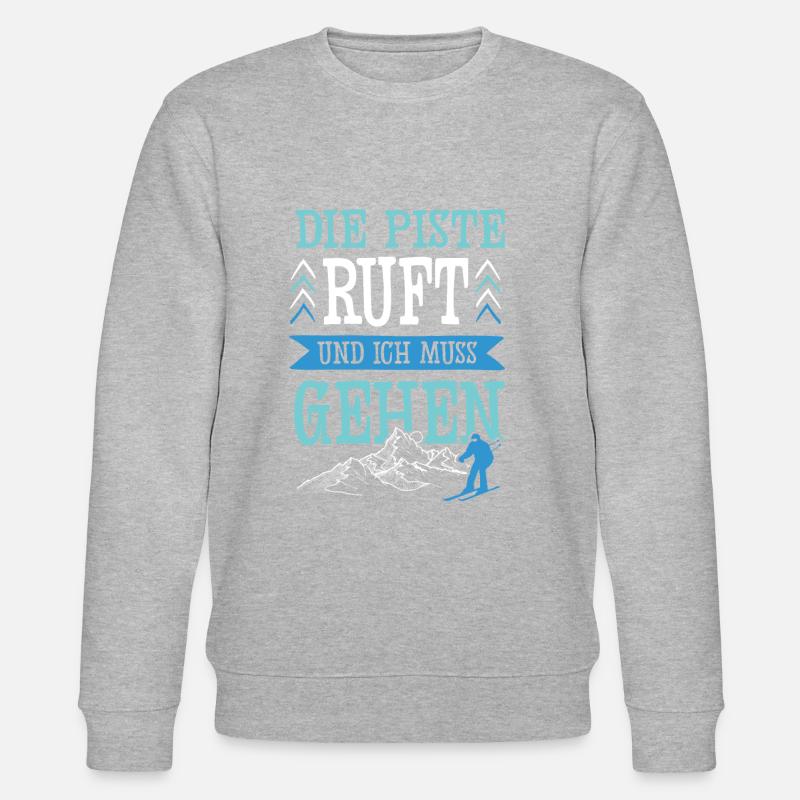 Die Piste Ruft - Stanley/Stella Unisex Bio-Sweatshirt CHANGER  - Grau meliert