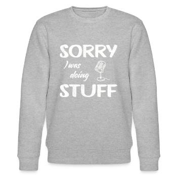 Sorry, I was doing microphone stuff Vintage - Stanley/Stella CHANGER Unisex Organic Sweatshirt - heather grey - Front - Nik (191cm) & Marisol (170cm)