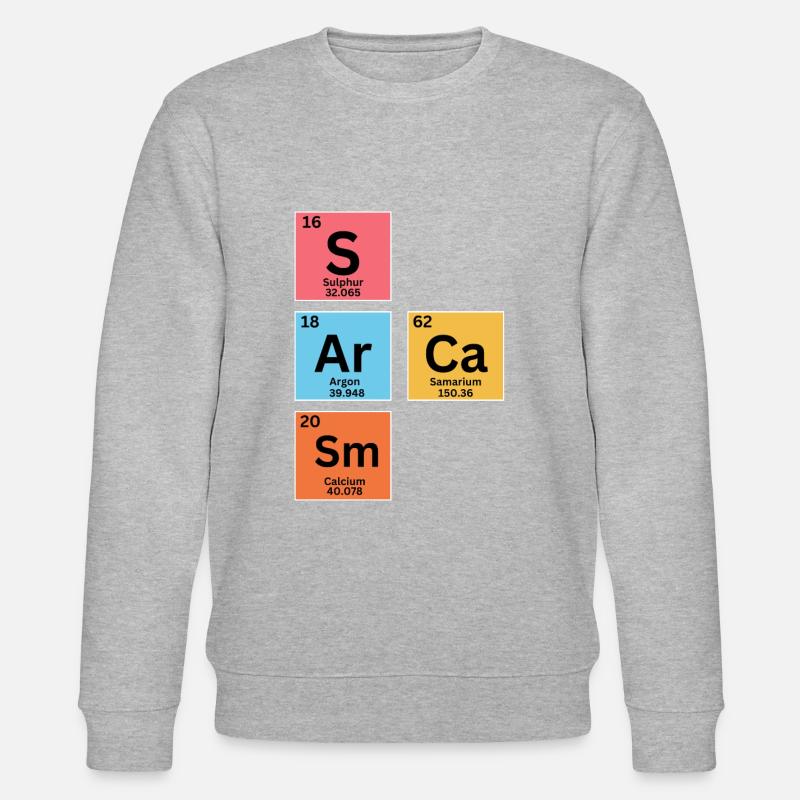 Sarkasmus - Periodensystem - Stanley/Stella Unisex Bio-Sweatshirt CHANGER  - Grau meliert