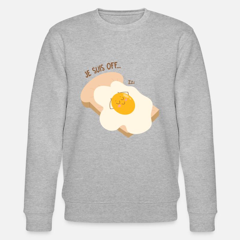 Ei schläft - Stanley/Stella Unisex Bio-Sweatshirt CHANGER  - Grau meliert