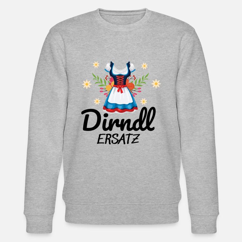 Dirndl Ersatz - Stanley/Stella Unisex Bio-Sweatshirt CHANGER  - Grau meliert