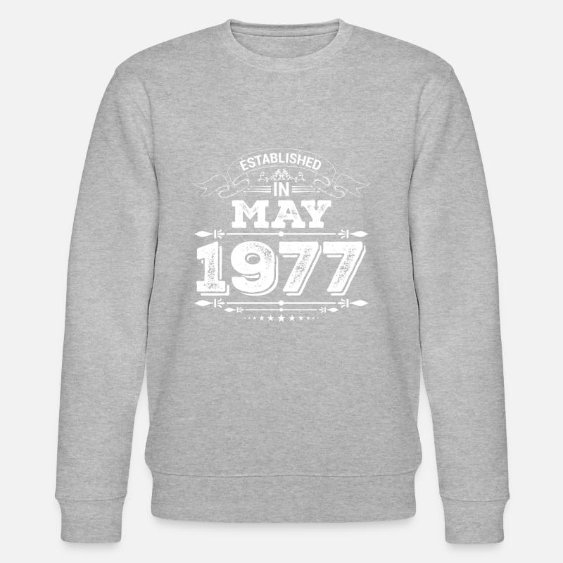 Established in May 1977 - Stanley/Stella CHANGER Unisex Organic Sweatshirt - heather grey