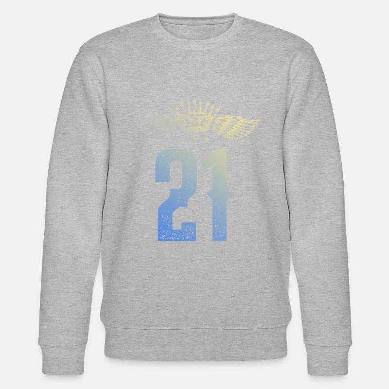 21 Couronne numérique - Sweat bio CHANGER Stanley/Stella Unisexe - gris chiné