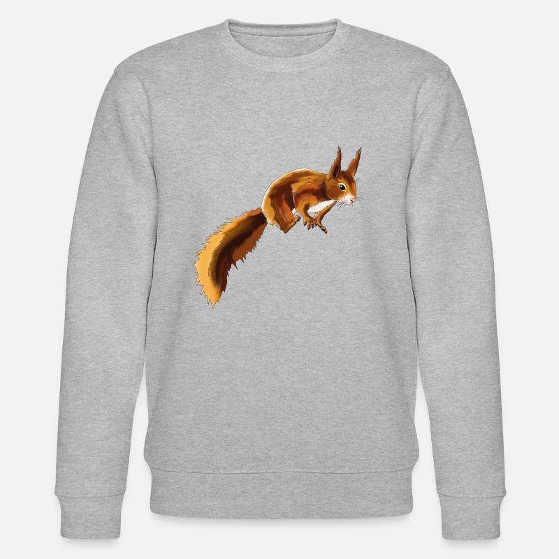 Eichhörnchen 1 - Stanley/Stella Unisex Bio-Sweatshirt CHANGER  - Grau meliert